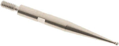 SPI - 0.8mm Ball Diam, Steel, Ball Test Indicator Contact Point - 0.812" Contact Point Length, Use with Interapid Test Indicators - USA Tool & Supply