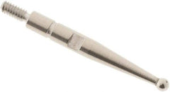 SPI - 1.5mm Ball Diam, Steel, Ball Test Indicator Contact Point - 0.688" Contact Point Length, Use with Interapid Test Indicators - USA Tool & Supply