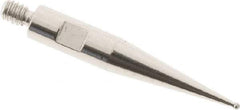 SPI - 0.4mm Ball Diam, Carbide, Ball Test Indicator Contact Point - 0.497" Contact Point Length, Use with Tesa Test Indicators - USA Tool & Supply