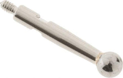SPI - 3mm Ball Diam, Carbide, Ball Test Indicator Contact Point - 0.497" Contact Point Length, Use with Tesa Test Indicators - USA Tool & Supply