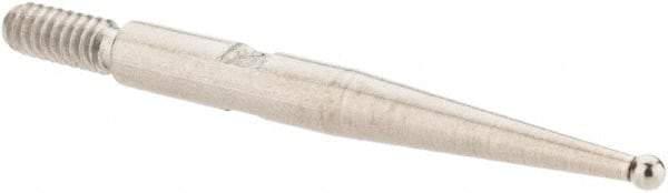 SPI - 1mm Ball Diam, Steel, Ball Test Indicator Contact Point - 0.671" Contact Point Length, Use with Teclock Test Indicators - USA Tool & Supply