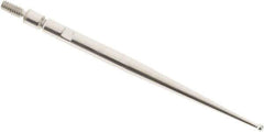 SPI - 1mm Ball Diam, Steel, Ball Test Indicator Contact Point - 1.47" Contact Point Length, Use with Teclock Test Indicators - USA Tool & Supply
