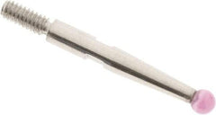 SPI - 2mm Ball Diam, Ruby, Ball Test Indicator Contact Point - 0.671" Contact Point Length, Use with Teclock Test Indicators - USA Tool & Supply