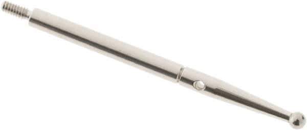 SPI - 2mm Ball Diam, Carbide, Ball Test Indicator Contact Point - 1.292" Contact Point Length, Use with Compac Test Indicators - USA Tool & Supply