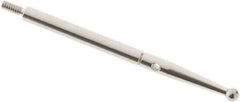 SPI - 2mm Ball Diam, Carbide, Ball Test Indicator Contact Point - 1.292" Contact Point Length, Use with Compac Test Indicators - USA Tool & Supply