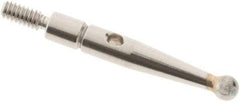 SPI - 2mm Ball Diam, Carbide, Ball Test Indicator Contact Point - 0.572" Contact Point Length, Use with Compac Test Indicators - USA Tool & Supply