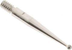 SPI - 1mm Ball Diam, Carbide, Ball Test Indicator Contact Point - 13/16" Contact Point Length, Use with Starrett Test Indicators - USA Tool & Supply