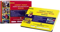 NMC - 12" Long, Paper Lockout/Tagout Registers - Compatible with Lockout Devices, Inlcudes 2 Lockout Registers - USA Tool & Supply