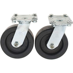 Value Collection - 6" Diam x 2" Wide x 7-39/64" OAH Top Plate Mount Swivel Caster - Polypropylene, 1,000 Lb Capacity, Sleeve Bearing, 3-7/8 x 4-1/2" Plate - USA Tool & Supply