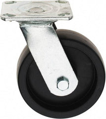 Value Collection - 6" Diam x 2" Wide x 7-39/64" OAH Top Plate Mount Swivel Caster - Polypropylene, 500 Lb Capacity, Sleeve Bearing, 3-7/8 x 4-1/2" Plate - USA Tool & Supply