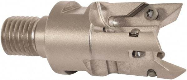 Millstar - VCGT Series ASOC, Right Hand Cut, 50mm Head Length, Modular Milling Cutting Unit Head - 32mm Cutting Diam, 1/8" Depth of Cut, Universal Insert Size - USA Tool & Supply