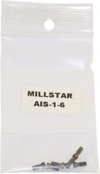 Millstar - Torx Insert Screw for Indexable Milling Cutters & Modular Heads - M12 Thread, Industry Std AIS-1-6, For Use with End Mills & Milling Heads - USA Tool & Supply