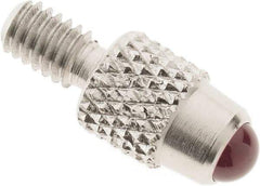 SPI - #4-48, 3mm Ball Diam, Ruby Cupped Ball Contact Point - 0.28" Contact Point Length, Use with Dial Indicators - USA Tool & Supply