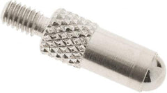 SPI - #4-48, 4mm Ball Diam, Carbide Cupped Ball Contact Point - 1/2" Contact Point Length, Use with Dial Indicators - USA Tool & Supply