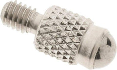 SPI - #4-48, 4mm Ball Diam, Carbide Cupped Ball Contact Point - 0.28" Contact Point Length, Use with Dial Indicators - USA Tool & Supply