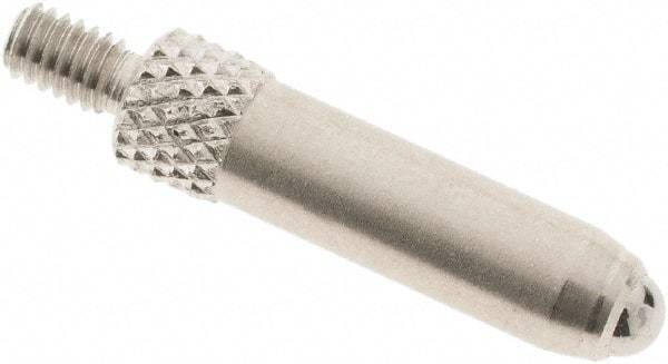 SPI - #4-48, 3mm Ball Diam, Carbide Cupped Ball Contact Point - 3/4" Contact Point Length, Use with Dial Indicators - USA Tool & Supply