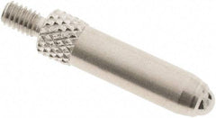 SPI - #4-48, 3mm Ball Diam, Carbide Cupped Ball Contact Point - 3/4" Contact Point Length, Use with Dial Indicators - USA Tool & Supply