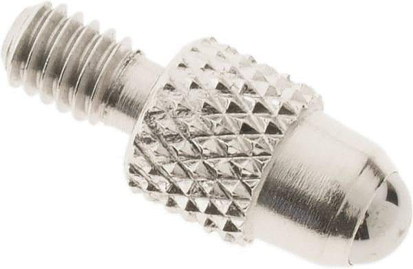 SPI - #4-48, 3mm Ball Diam, Carbide Cupped Ball Contact Point - 0.28" Contact Point Length, Use with Dial Indicators - USA Tool & Supply