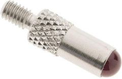 SPI - #4-48, 4mm Ball Diam, Ruby Cupped Ball Contact Point - 1/2" Contact Point Length, Use with Dial Indicators - USA Tool & Supply