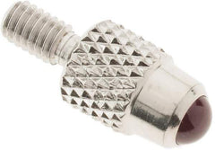 SPI - M2.5, 3mm Ball Diam, Ruby Cupped Ball Contact Point - 7mm Contact Point Length, Use with Dial Indicators - USA Tool & Supply