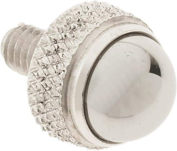 SPI - #4-48, 1/4" Ball Diam, Carbide Cupped Ball Contact Point - 0.3" Contact Point Length, Use with Dial Indicators - USA Tool & Supply