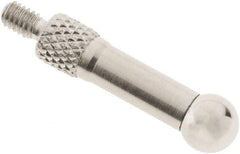 SPI - #4-48, 7/32" Ball Diam, Chrome Alloy Steel Ball Needle Contact Point - 3/4" Contact Point Length, Use with Dial Indicators - USA Tool & Supply