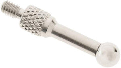SPI - #4-48, 3/16" Ball Diam, Chrome Alloy Steel Ball Needle Contact Point - 3/4" Contact Point Length, Use with Dial Indicators - USA Tool & Supply
