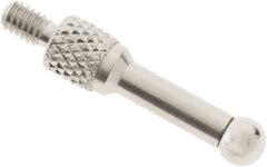 SPI - #4-48, 5/32" Ball Diam, Chrome Alloy Steel Ball Needle Contact Point - 3/4" Contact Point Length, Use with Dial Indicators - USA Tool & Supply