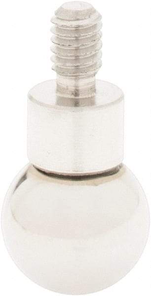 SPI - #4-48, 5/16" Ball Diam, Chrome Alloy Steel Ball Contact Point - 3/4" Contact Point Length, Use with Dial Indicators - USA Tool & Supply