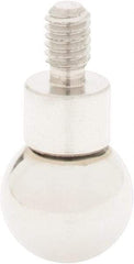 SPI - #4-48, 5/16" Ball Diam, Chrome Alloy Steel Ball Contact Point - 3/4" Contact Point Length, Use with Dial Indicators - USA Tool & Supply