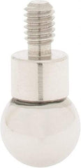 SPI - #4-48, 9/32" Ball Diam, Chrome Alloy Steel Ball Contact Point - 3/4" Contact Point Length, Use with Dial Indicators - USA Tool & Supply