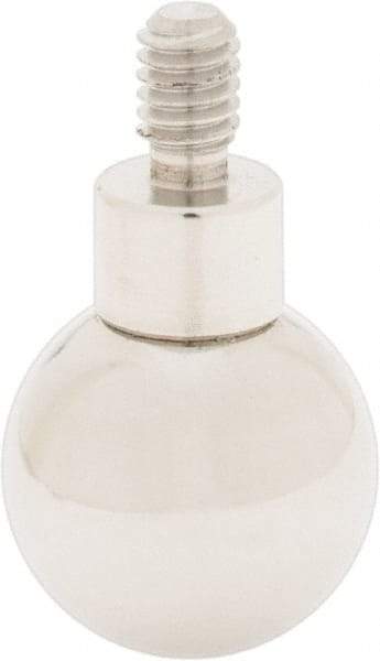 SPI - #4-48, 13/32" Ball Diam, Chrome Alloy Steel Ball Contact Point - 3/4" Contact Point Length, Use with Dial Indicators - USA Tool & Supply