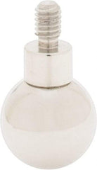 SPI - #4-48, 13/32" Ball Diam, Chrome Alloy Steel Ball Contact Point - 3/4" Contact Point Length, Use with Dial Indicators - USA Tool & Supply