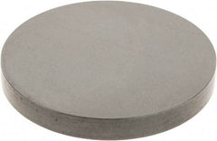 SPI - #4-48, 1" Ball Diam, Black Oxide Steel Flat Button Contact Point - 1/8" Contact Point Length, Use with Dial Indicators - USA Tool & Supply