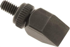 SPI - #4-48, Black Oxide Steel Chisel Contact Point - 5/8" Contact Point Length, Use with Dial Indicators - USA Tool & Supply