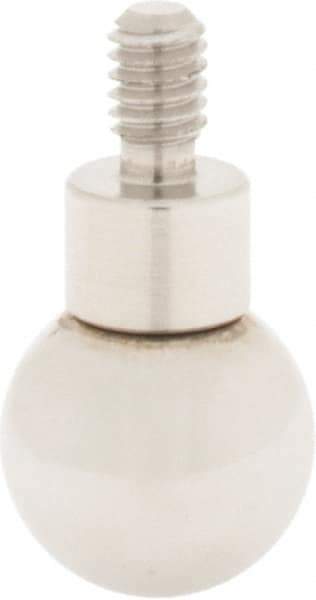 SPI - #4-48, 3/8" Ball Diam, Steel Ball Contact Point - 1" Contact Point Length, Use with Dial Indicators - USA Tool & Supply