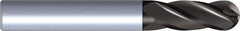 Kennametal - 20mm Diam, 38mm LOC, 4 Flute Solid Carbide Ball End Mill - TiAlN Finish, Single End, 104mm OAL, 20mm Shank Diam, Spiral Flute - USA Tool & Supply