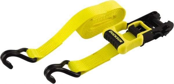Erickson Manufacturing - 16' Long x 1-1/4" Wide, 2,500 Lb Basket Capacity, Polyester & Steel Web Sling - Yellow & Black - USA Tool & Supply