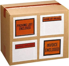 Nifty Products - 1,000 Piece, 10" Long x 5-1/2" Wide, Packing List Envelope - Blank, Clear - USA Tool & Supply