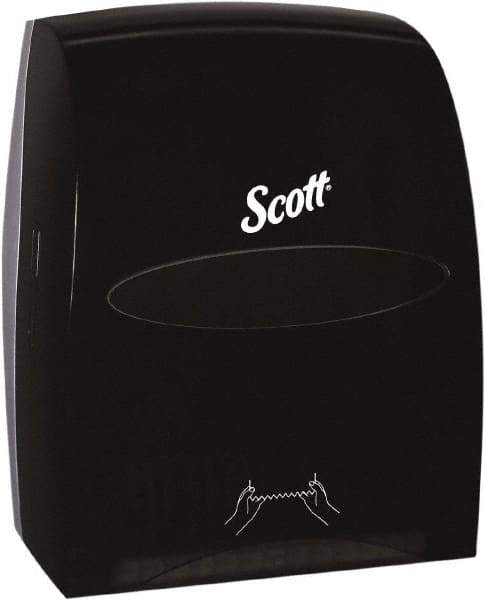 Scott - Hands Free, Plastic Paper Towel Dispenser - 16.13" High x 12.63" Wide x 10.2" Deep, 1 Roll, Smoke (Color) - USA Tool & Supply