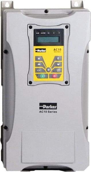 Parker - Three Phase, 480 Volt, 7-1/2 hp, Variable Frequency Drive - 9.53" Wide x 7.8" Deep x 16" High, IP66 - USA Tool & Supply