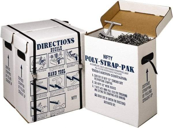 Nifty Products - Strapping Kits Type: Portable Strapping Kit Contents: Metal Buckles; Hand Pull Tool - USA Tool & Supply
