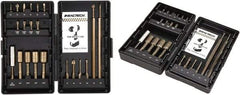 VEGA Industries - 21 Piece, Impact Driver Bit Set - #1 to #3, 1/4" Hex Drive, Phillips, Square, Torx Point - USA Tool & Supply