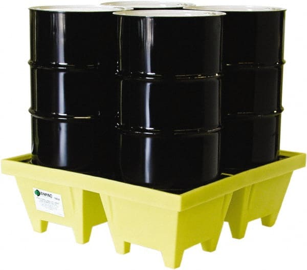 Enpac - Spill Pallets, Platforms, Sumps & Basins Type: Spill Deck or Pallet Number of Drums: 4 - USA Tool & Supply