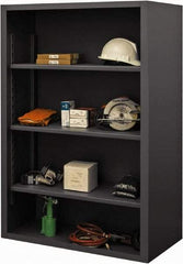 Durham - 3 Shelves, 2,550 Lb Capacity, Closed Shelving System - 48" Wide x 18" Deep x 60" High, Gray - USA Tool & Supply