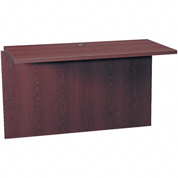 Hon - Woodgrain Laminate Return/Bridge Shell Desk - 47" Wide x 24" Deep x 29-1/2" High, Mahogany - USA Tool & Supply