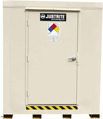 Justrite - 9 Drum, 155 Gal Sump Capacity, Locker - 7.91' Long x 7-1/2' Wide x 8.08' High, Galvanized Steel - USA Tool & Supply