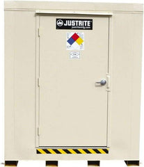 Justrite - 16 Drum, 288 Gal Sump Capacity, Locker - 10' Long x 9-1/2' Wide x 8.08' High, Galvanized Steel - USA Tool & Supply