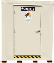 Justrite - 2 Drum, 88 Gal Sump Capacity, Locker - 6' Long x 3-1/2' Wide x 6.25' High, Galvanized Steel - USA Tool & Supply