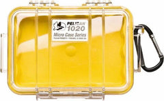 Pelican Products, Inc. - 4-3/4" Wide x 2-1/8" High, Clamshell Hard Case - Clear/Yellow, Polycarbonate - USA Tool & Supply